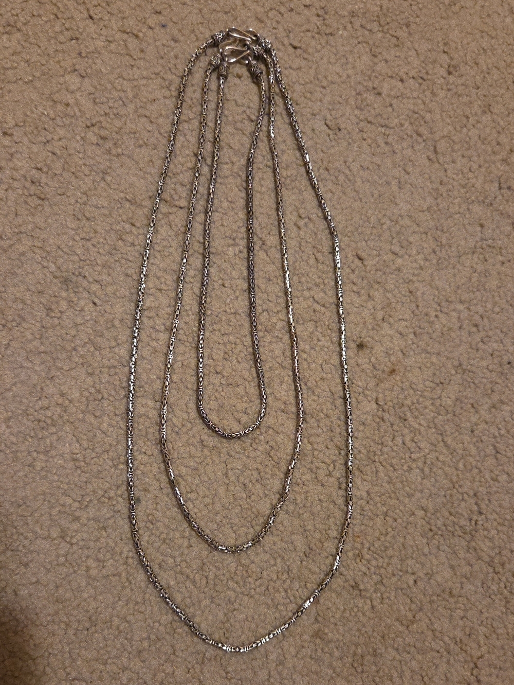 Sterling Silver Layered Chain Necklaces